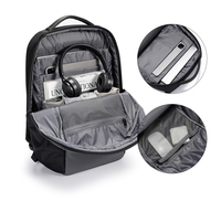 Sac à dos pour ordinateur portable 15,6 pouces, polyester 2520D, sac à dos de voyage professionnel fin pour hommes, sac à dos pour ordinateur 18L, durable, pour les trajets domicile-travail