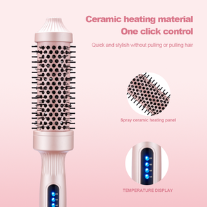 Manufacturer Wholesale Fast <b>Heating</b> Curling Iron <b>Brush</b> 4 Temp Hair Styler PTC <b>Heating</b> LED Display Portable Salon Household Tool - Product Image 2