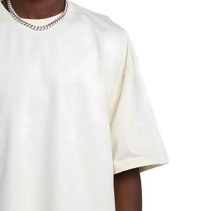 เสื้อยืดคอกลมสำหรับผู้ชายผ้าคอตตอน250จีเอสเอ็มไม่มีลาย100% โลโก้ออกแบบได้ตามต้องการ - Product Image 3