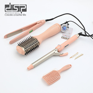 DSP 3In1 Hair Styler Set 26500Rpm 1200W Hot Air <b>Brush</b> Straightener Curler With LCD Display For Women - Product Image 5