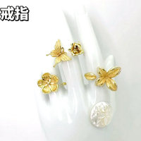 CH-LHR02211 Bague délicate en pierres naturelles colorées, plaquée cuivre réglable, pour femme, style montre, vente en gros