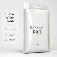 Sacs en plastique personnalisés de qualité alimentaire pour riz 5 kg 10 kg, sacs à fermeture éclair vides pour riz, sacs en Mylar PP pour 1 kg de riz, sacs en nylon pour l'emballage
