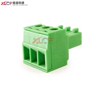Bloc de bornes enfichables en laiton 3.50-00, espacement 3.50MM, vis M2, 300V, industriel, 3 pôles, 30-16AWG