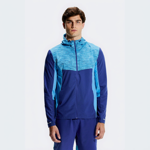 Men's Hooded Windbreaker <b>Hoodie</b> And Short Color Block Full Zip Lightweight Outdoor <b>Running</b> Hiking Sportswear Premium Men Outfit - Product Image 1