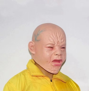 Halloween <strong>Scary</strong> Horror Latex Realistic <strong>Mask</strong> Party Full Head Crying Face Baby <strong>Masks</strong> - Product Image 6