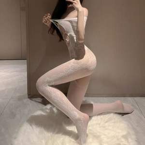 Medias de rejilla finas con cordones en <span class=keywords><strong>la</strong></span> espalda, lencería sexy para mujer, tentación con entrepierna abierta, lencería erótica para adultos, venta al por mayor - Product Image 3