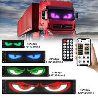Neue USB-LED-Teufelsaugen Dynamische Windschutzscheiben-Anzeige für Autos & LKWs mit Animierten Blinkenden Dämonenaugen Vorne/Hinten