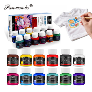 Sơn vải mềm chuyên nghiệp 12 màu/25ml, không độc hại, dùng cho quần áo, áo phông, giày dép, túi xách, đồ thủ công mỹ nghệ - Product Image 1