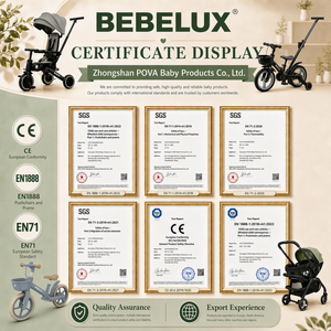 <span class=keywords><strong>Tricycle</strong></span> évolutif 9-en-1 pour bébé, châssis en aluminium léger, pliage rapide à un bouton, vélo à pousser pour enfants, OEM ODM - Product Image 6