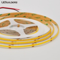 Bande lumineuse LED COB en cuivre flexible 12V 320LEDs/m Haute densité IP20 Blanc chaud/blanc froid Dimmable Télécommande 8mm Décoration intérieure