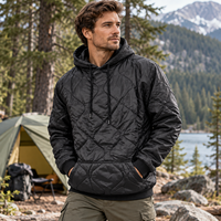 Veste Woobie Rip Stop en polyamide à capuche noire résistante à l'eau