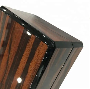 Caja de madera ecológica cuadrada para regalo, con una ranura, para reloj, con acabado lacado, de MDF, con bisagra de placa metálica pulverizada tipo piano, para exhibición y embalaje. - Product Image 4