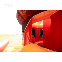 Château gonflable Yoja YOA-15 personnalisable pour enfants, intérieur/extérieur, avec carrousel, en PVC, certifié CE