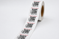 Stiker Label Kode QR Kustom Desain Pribadi Dicetak pada Gulungan Kertas Tahan Air Perekat Sendiri untuk Kamera Ponsel