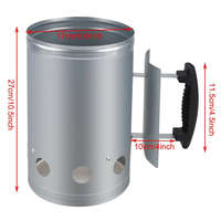 Allume-feu pour barbecue en acier inoxydable rapide Auplex, cheminée à charbon de bois, résistant à la corrosion, portable pour barbecue en plein air