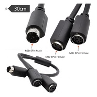 Produk Laris Kabel Adaptor Mini DIN 6-Pin Splitter Y 6 Pin Kabel Data PS/2 PS2