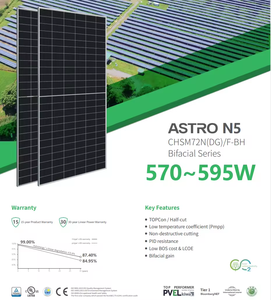 Panel570w-590w โซลาร์เซลล์แบบสองหน้าสำหรับนักบินอวกาศ570W ผู้ผลิตจีน - Product Image 2