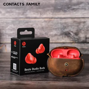Luxus Ganzkörper Kopfhörer Shell Schutzhülle Geschenk box Verpackte Ledertasche Abdeckung für Beats Studio Buds Lade koffer