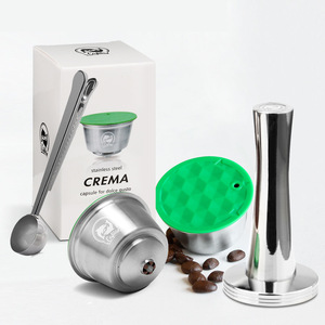 Commander directement Tasse à capsules de café Dol dosette de café réutilisable en acier inoxydable avec couvercle en silicone compatible avec les cafetières Dol - Product Image 1