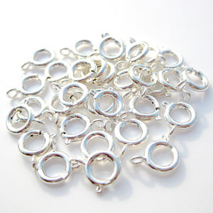 Cierres de Resorte de Latón Plateado y Dorado de 6 mm, Cierres Redondos, Anillo Abierto para Fabricación de Joyas, Pulseras y Collares - Product Image 5