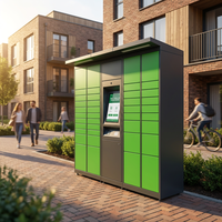 Casier intelligent modulaire personnalisable 24h/24 et 7j/7, armoire de prêt et de retour en libre-service pour bureau et bibliothèque, compartiments multi-tailles, certifié CE