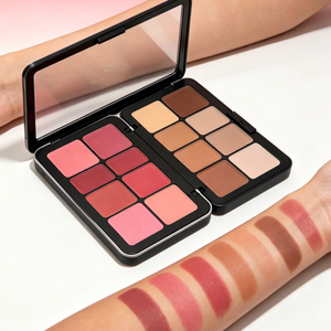 Palette de fards à joues crème 12 couleurs, ensemble de maquillage mat pour le contour et les joues, cosmétiques de beauté pour le visage à haute pigmentation pour femmes - Product Image 2