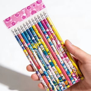 Crayons d'école personnalisés, papeterie, crayon en bois HB de 7 pouces avec gomme blanche, crayon fantaisie coloré pour enfants créatifs - Product Image 1