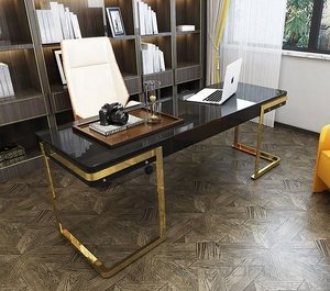 Mesa de <span class=keywords><strong>estudio</strong></span> y silla de lujo, moderna, de alta calidad, con luz del norte de Europa - Product Image 1