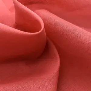 Mais recente tecido liso fios de algodão cardado 100% voile de algodão tecido para lenço de pano