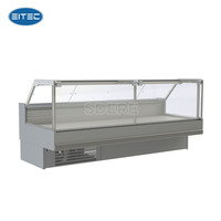 Vitrine Réfrigérée pour Viande Fraîche -1~5°C - Comptoir de Service Commercial pour Charcuterie - Réfrigérateur à Contrôle Numérique - Éclairage LED - Acier Inoxydable