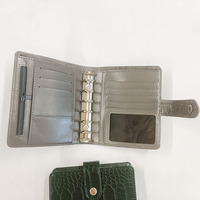 Portefeuille classeur A7 personnalisé en gros, classeur à 6 anneaux en cuir PU effet crocodile, porte-cartes et organiseur de budget pour l'économie d'argent