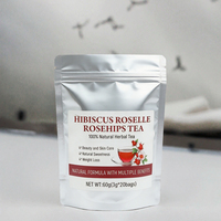 Tisane de Roselle et de Cynorhodon – 20 Sachets en Bouteille – Vente en Gros pour Boutiques de Thé, Cafés, Hôtels, Restaurants et Distributeurs de Cadeaux