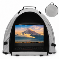 Tente pare-soleil portable pour ordinateur portable d'extérieur, housse de protection pliable à fermeture éclair, écran de confidentialité, housse imperméable en polyester pour la plage