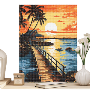 Nouvelle série <span class=keywords><strong>Paysage</strong></span> 40*50cm – Peintures diamantées 5D en acrylique à poinçonner, faites main pour enfants et adultes - Product Image 1