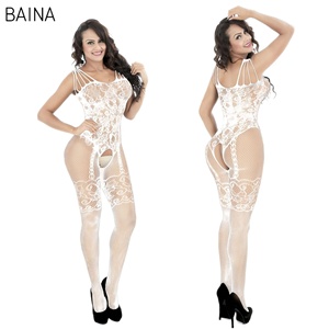 Vêtements de nuit grande taille pour femmes jarretière en résille lingerie sexy body - Product Image 3