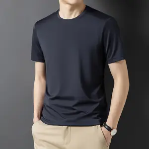 T-shirts à manches longues personnalisés pour hommes T-shirts en lin de haute qualité à col <span class=keywords><strong>Mao</strong></span> durables, coupe régulière pour hommes/ - Product Image 1
