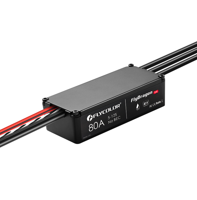 Flycolor FlyDragon 80A V4 ESC Plastic 5-14S Multi-Rotor Brushless Speed Controller for Quadcopter UAV Drone RC Parts