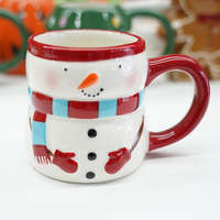 Taza Navideña de Cerámica con Diseño de Bota de Santa Claus, de Alta Calidad, para Oficina, Cocina, Reutilizable, en Caja de Regalo para Niños