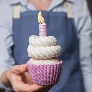 ของเล่นถักโครเชต์น่ารักสำหรั<span class=keywords><strong>บ</strong></span>คัพ<span class=keywords><strong>เค้ก</strong></span>100% ไหมพรมถักด้วยมือ - Product Image 4