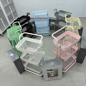 Vente chaude <span class=keywords><strong>Lasker</strong></span> En Acier Au Carbone Cuisine Rack De Stockage Ménage Snack Rack De Stockage Mobile Multicouche Simple Chariot - Product Image 5