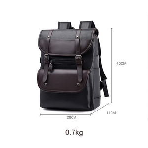 <span class=keywords><strong>Zaino</strong></span> da uomo retrò alla moda per computer, da viaggio, grande capacità, <span class=keywords><strong>idrorepellente</strong></span> in PU - Product Image 2