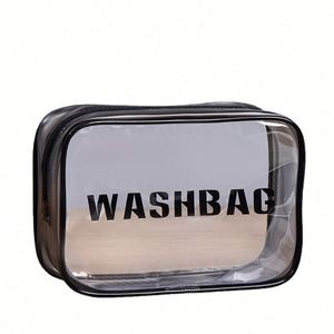 Bolsa de Cosméticos Transparente de Lujo Promocional, Impermeable, para Viaje, con Logotipo Personalizado - Product Image 1