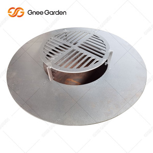 Gril élégant en acier Corten Fire Pit Grill avec protection contre la rouille - Product Image 2