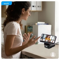 Chargeur de téléphone sans fil rapide 3-en-1 15W, portable, en ABS, avec lumière nocturne magnétique, chargeur de bureau