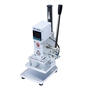Macchina di stampa di calore di goffratura di cuoio piccolo manuale digitale timbratura a caldo per legno Pvc carta Logo personalizzato timbro - Product Image 5