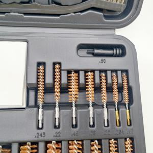 Kit de nettoyage universel pour armes à feu de tous calibres, tiges en laiton, brosses, 6 supports de lunette, étui rigide durable pour applications de sécurité et de chasse - Product Image 5