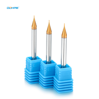 DOHRE Fraise miniature à deux dents en carbure monobloc haute dureté 0,5 mm pour la découpe de métaux