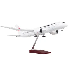 Высококачественная модель самолета B787 Japan Airlines, модель самолета с голосовым управлением, модель пассажира 1:130 43 см, модель самолета из смолы