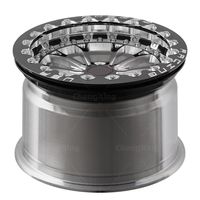 Nouvelles jantes forgées en alliage poli noir brillant, 5/6 trous, 15-17 pouces, avec système Beadlock, 5x120 5x114.3 pour voitures de course de dragster