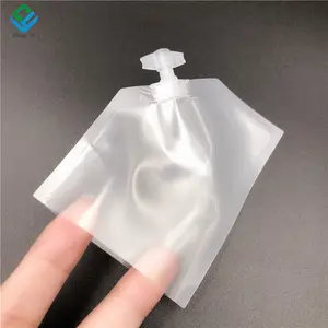 In Stock No Printing Plastic Sachet 3ml 5ml 10ml 15ml Spout Pouch Package For Trial Use Sample Liquid Face Wash